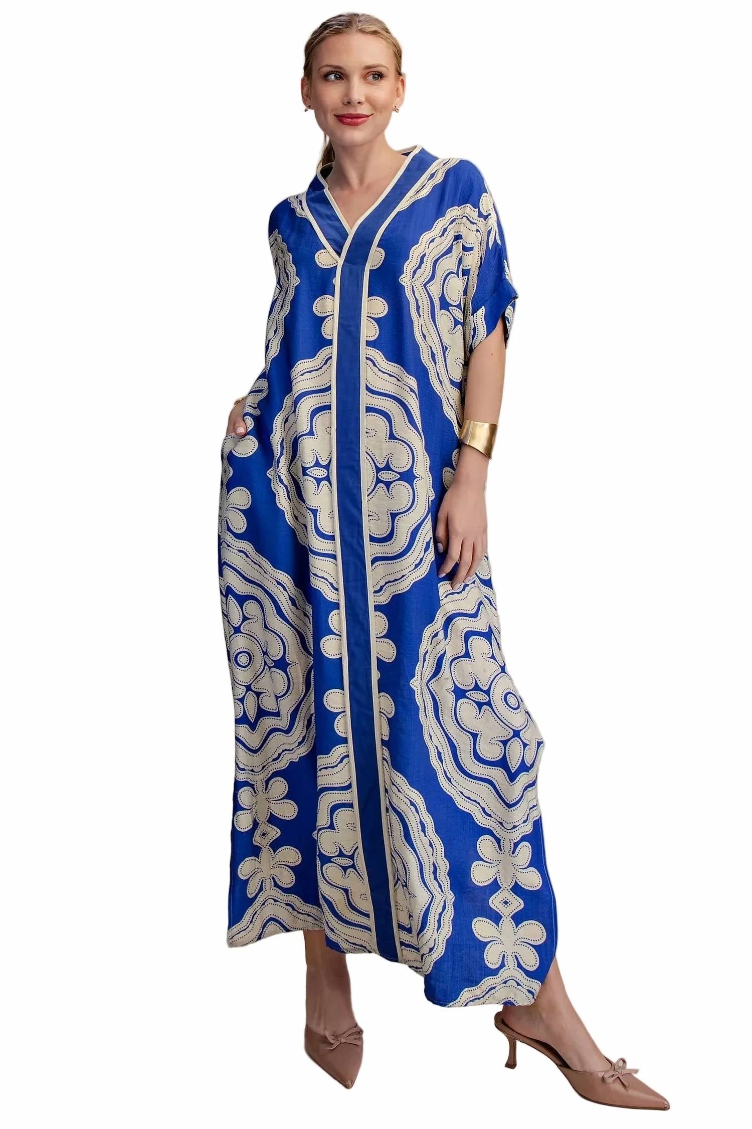 Glam - Mandala Caftan Maxi Dress