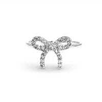 White Label - Women's Bow Rhinestone Adjustable Ring