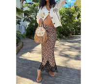 never fully dressed Maeva Lace Midi Skirt in leopard - women's skirt - view 4