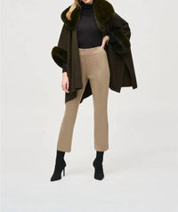 Joseph Ribkoff - Scuba Suede High Waist Slim Flared Pants