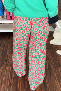 Peach Love - Christmas Print Cotton Pajama Pants