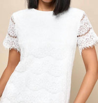 Lulus - Women's Take Me To Brunch Lace Shift Dress