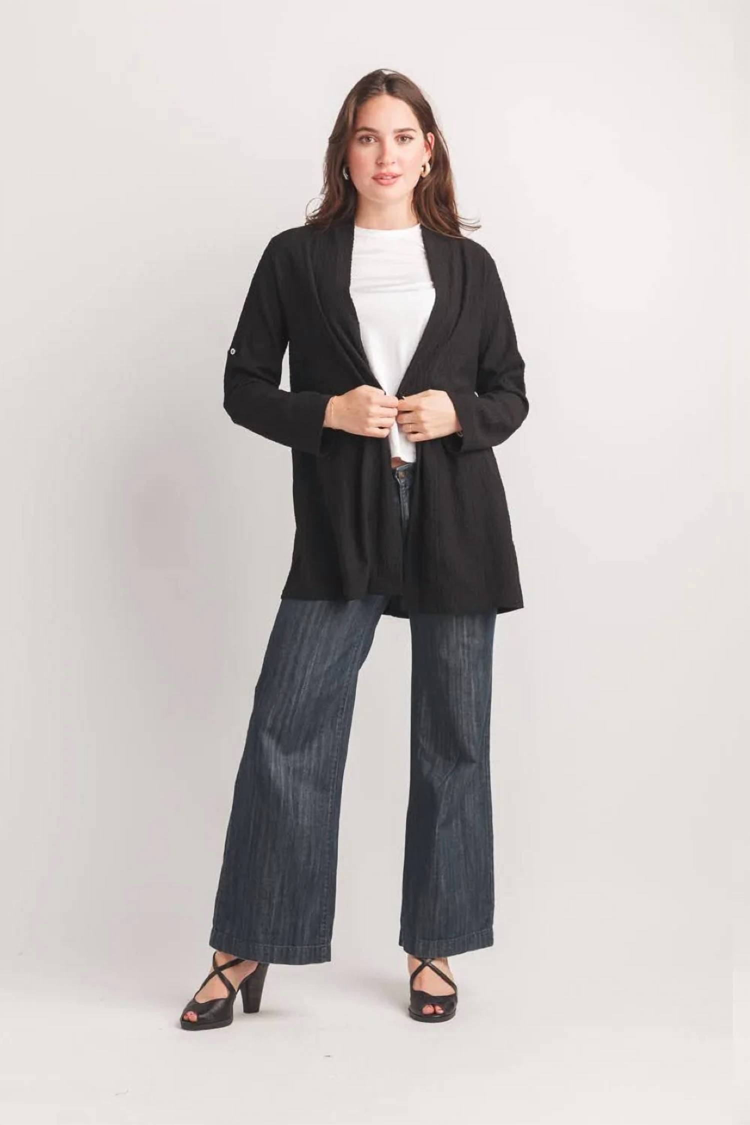 Papillon - Long Stretch Knit Cardigan