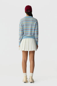 Guest In Residence - Collegiate Stripe Long Sleeve Polo