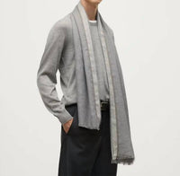 Johnstons of Elgin Unisex Ives Scarf in grey - women's scarf - view 4