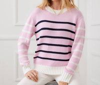 Karen Kane - Stripe Crewneck Sweater