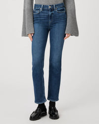 Paige Cindy Clean Hem High Rise Jeans in arpeggio - women's jeans - detail view