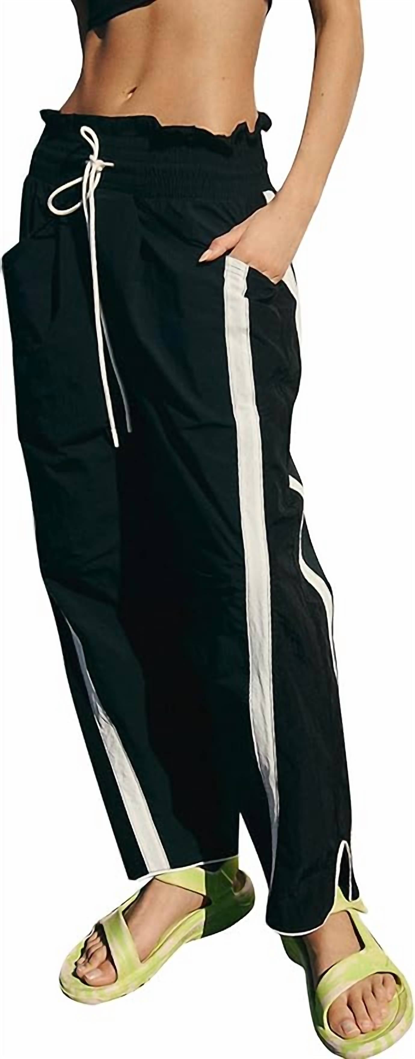 Bucketlist - Windbreaker Pants With Contrast Stripe