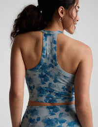 BEYOND YOGA Softmark On The Up Cropped Tank Top in daydream meadow - women's tank top - alternate view