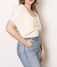 Sita Murt - Short Sleeves Pleated Top