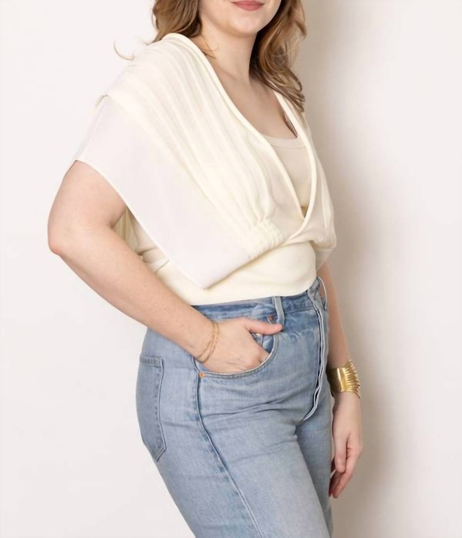 Sita Murt - Short Sleeves Pleated Top