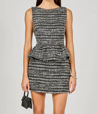 Endless Rose - Sequin Textured Peplum Top