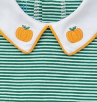 Itsy Bitsy - Boy's Pumpkin Collared Bubble Romper