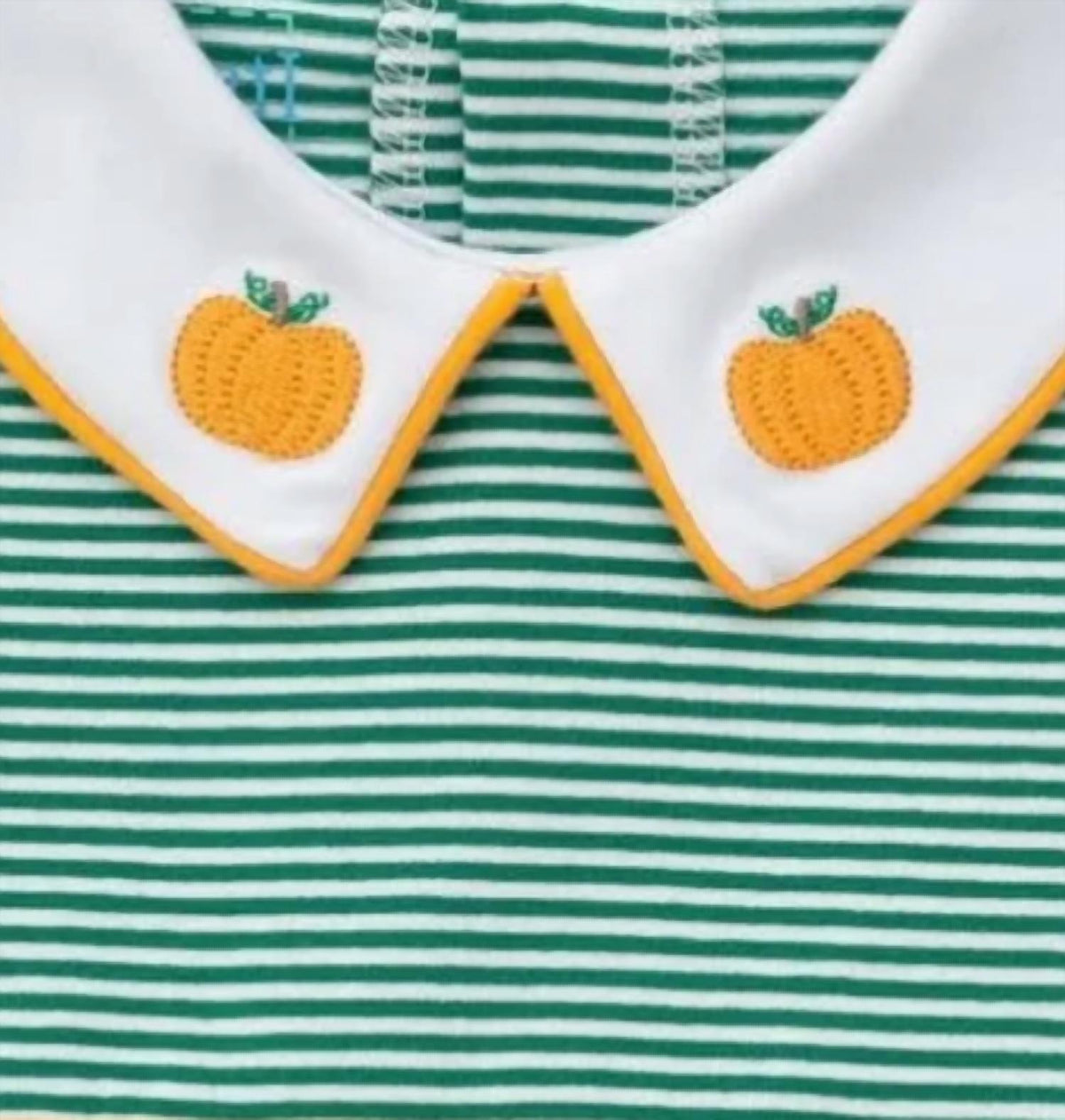 Itsy Bitsy - Boy's Pumpkin Collared Bubble Romper