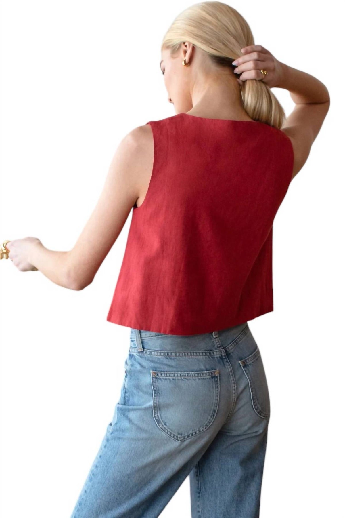 Emerson Fry - Button Front Wide Hem Top