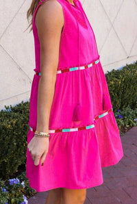 J.Marie - Christy Embellished Trim Dress