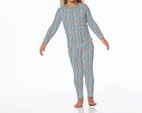 Kickee - Print Long Sleeve Pajama Set