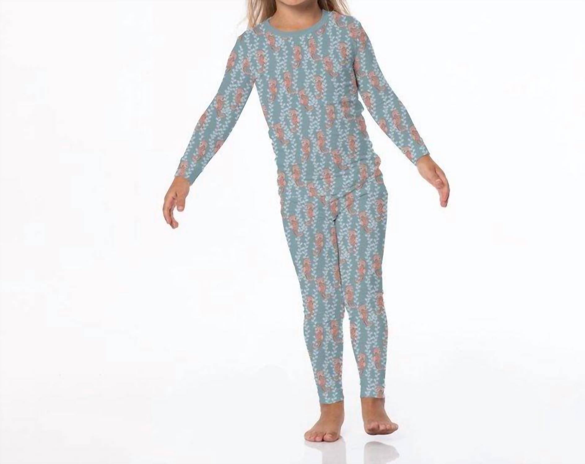 Kickee - Print Long Sleeve Pajama Set