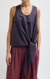 Tibi - Tie Front Sleeveless Top
