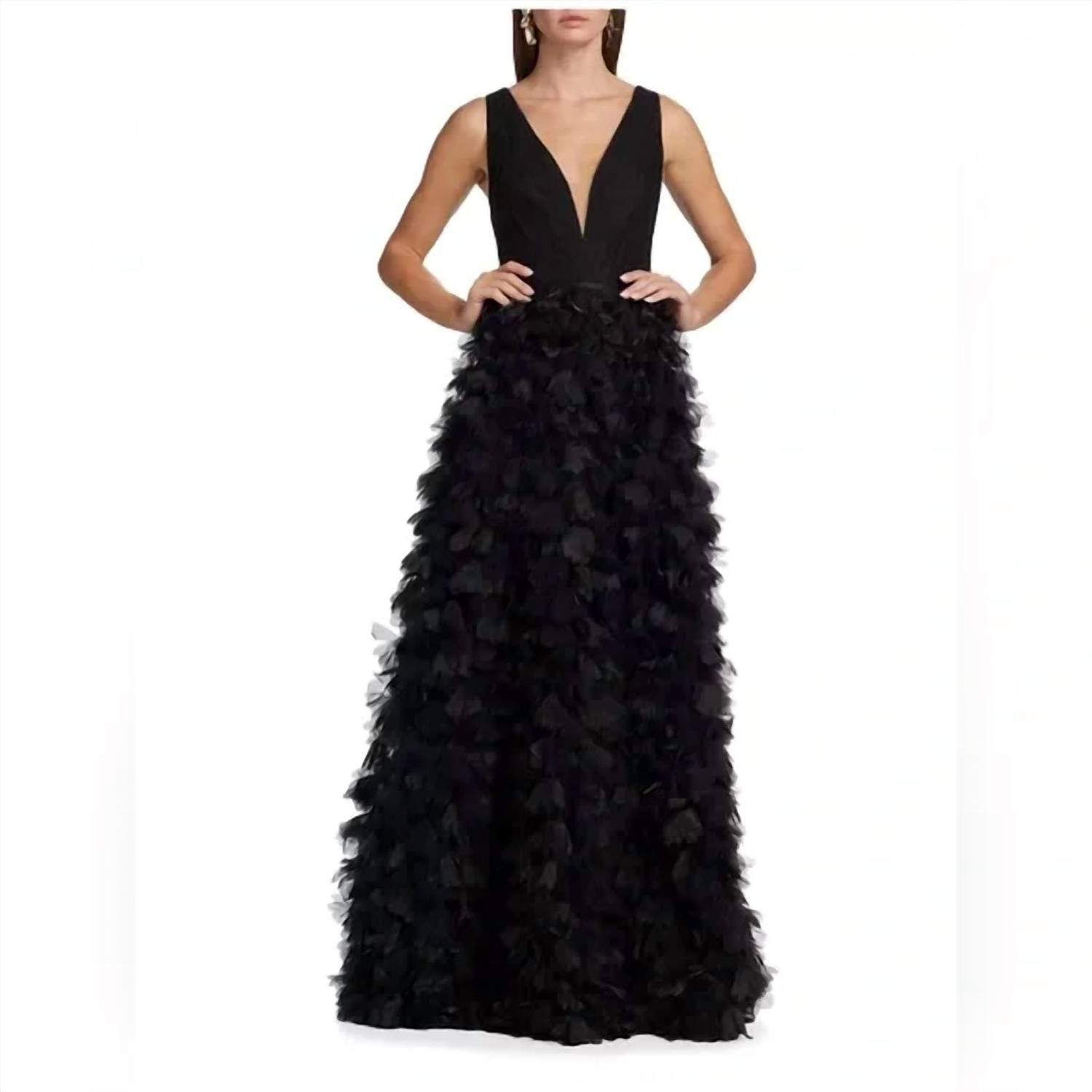 Marchesa - Tulle Rosette Gown