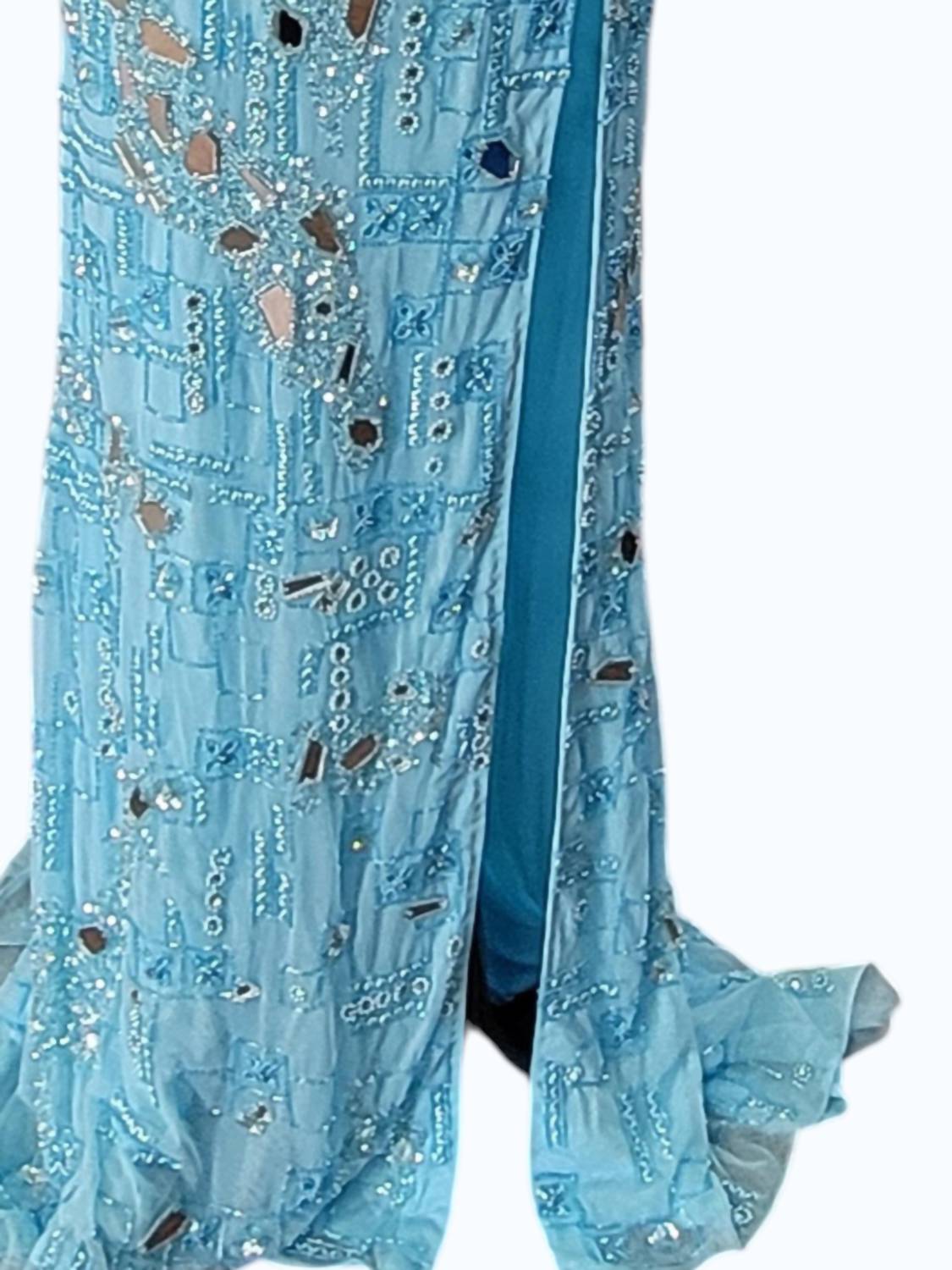 Amarra - Women's Long Fitted Evening Prom Beaded Dress