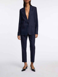 DOROTHEE SCHUMACHER Pinstripe Blazer in midnight blue - women's jacket
