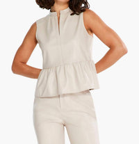 Nic + Zoe - Fedrica Faux Leather Swing Top