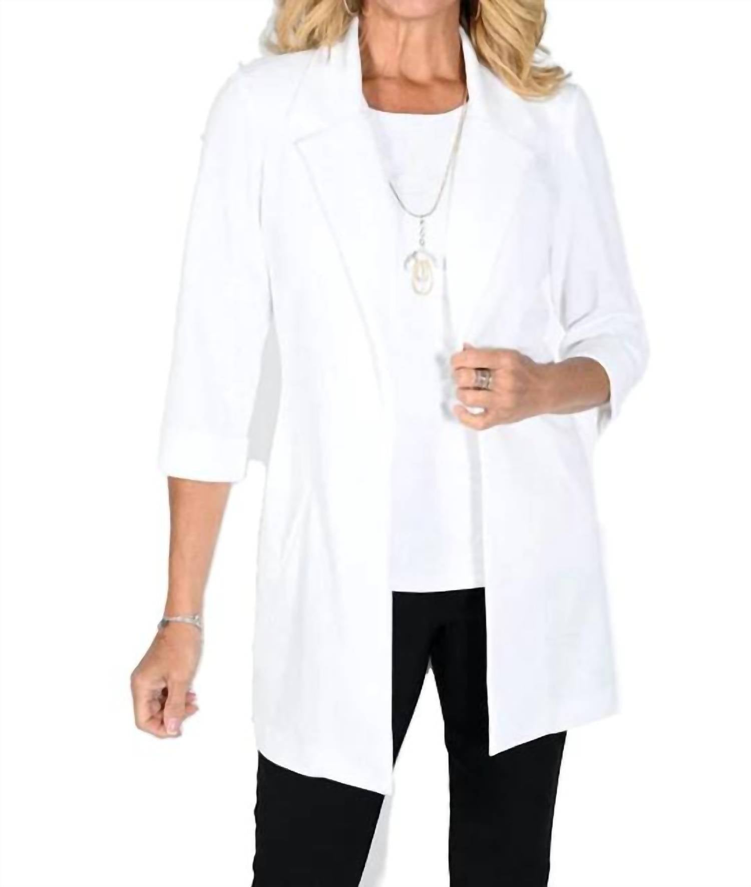 Frank Lyman Waylla Knit Jacket in white - women's jacket