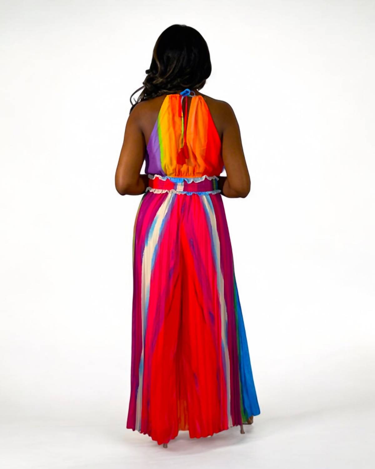 Flying Tomato - Off Limits Sleeveless Pleated Jumpsuit