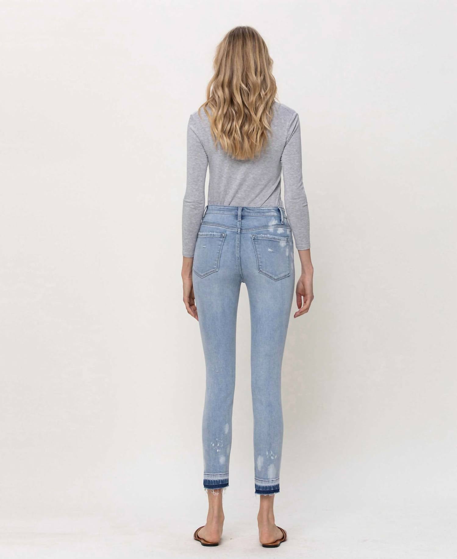 Flying Monkey - Beachin' Mid Rise Crop Ankle Skinny Jean