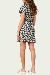 CARNATION CUTOUT COTTON MINI DRESS