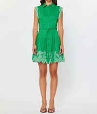 Current Air - Floral Embroidered Mini Dress