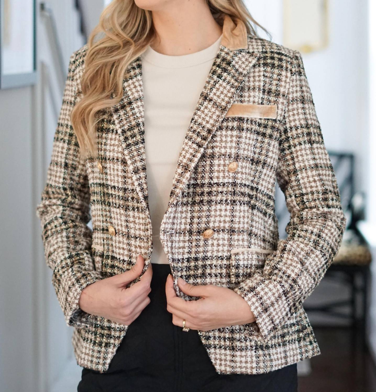 Mystree - Antoinette Sparkle Tweed Blazer