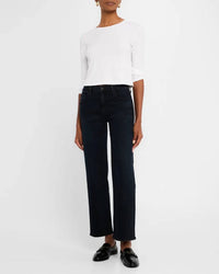 Mother Mid Rise Rambler Zip Ankle Jeans in night in venice - women's jeans