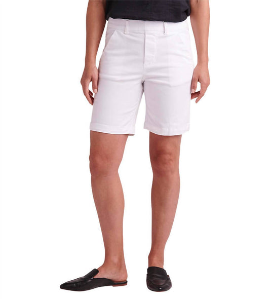 Maddie 8 inch Mid Rise Pull-On Twill Short