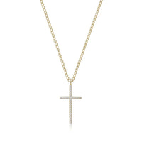 Eklexic - Women's Cz Cross Pendant Necklace