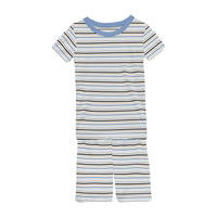 Kickee - Kids' Short Sleeve Pajama Set with Shorts
