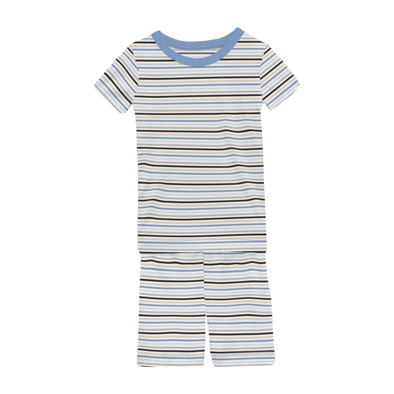 Kickee - Kids' Short Sleeve Pajama Set with Shorts