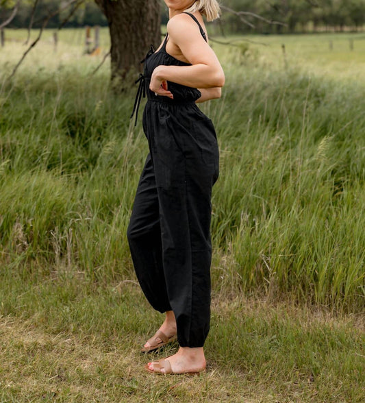 So Me - Melissa Shirred Jumpsuit