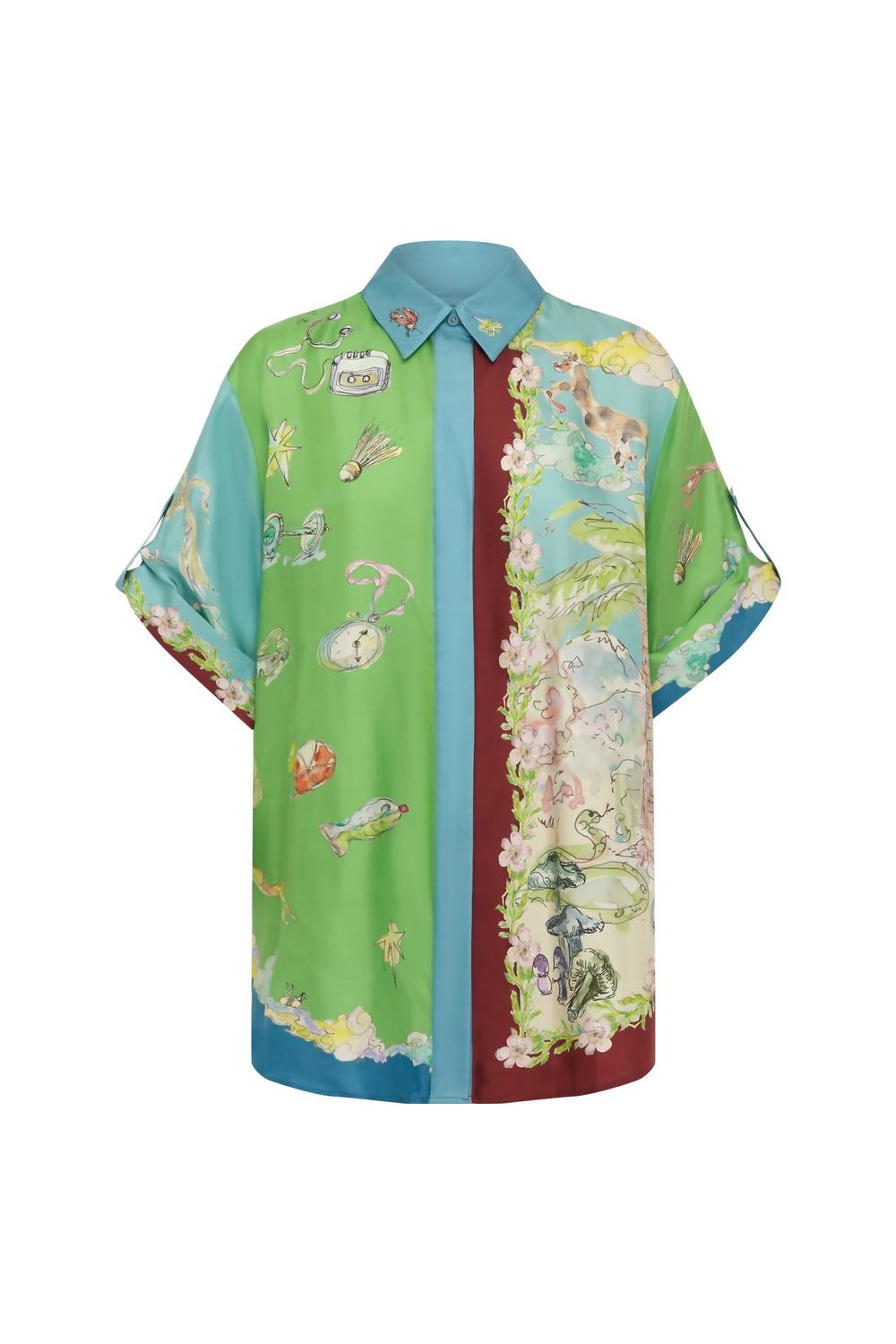 Alemais - Daria Silk Button Down Shirt