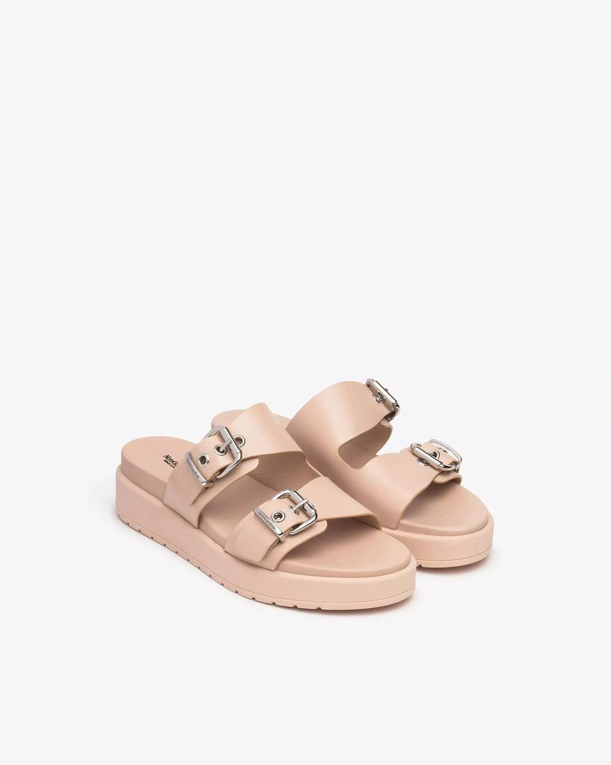 NeroGiardini Women's Armenia Buckle Slide in nude - women's sandal