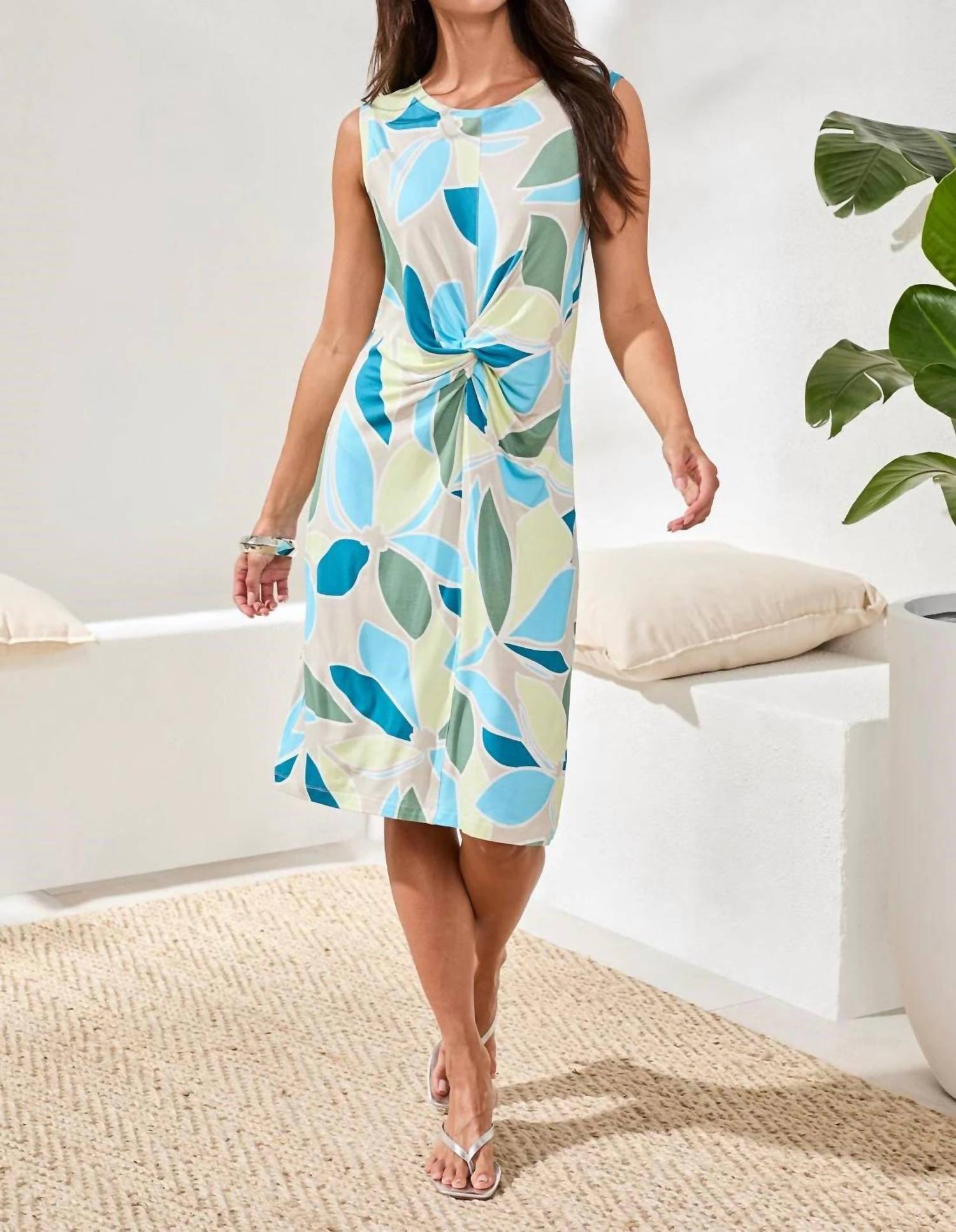 Tribal - Printed Sleeveless Jersey Dress