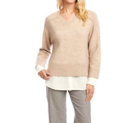 Karen Kane - Layered V-Neck Sweater