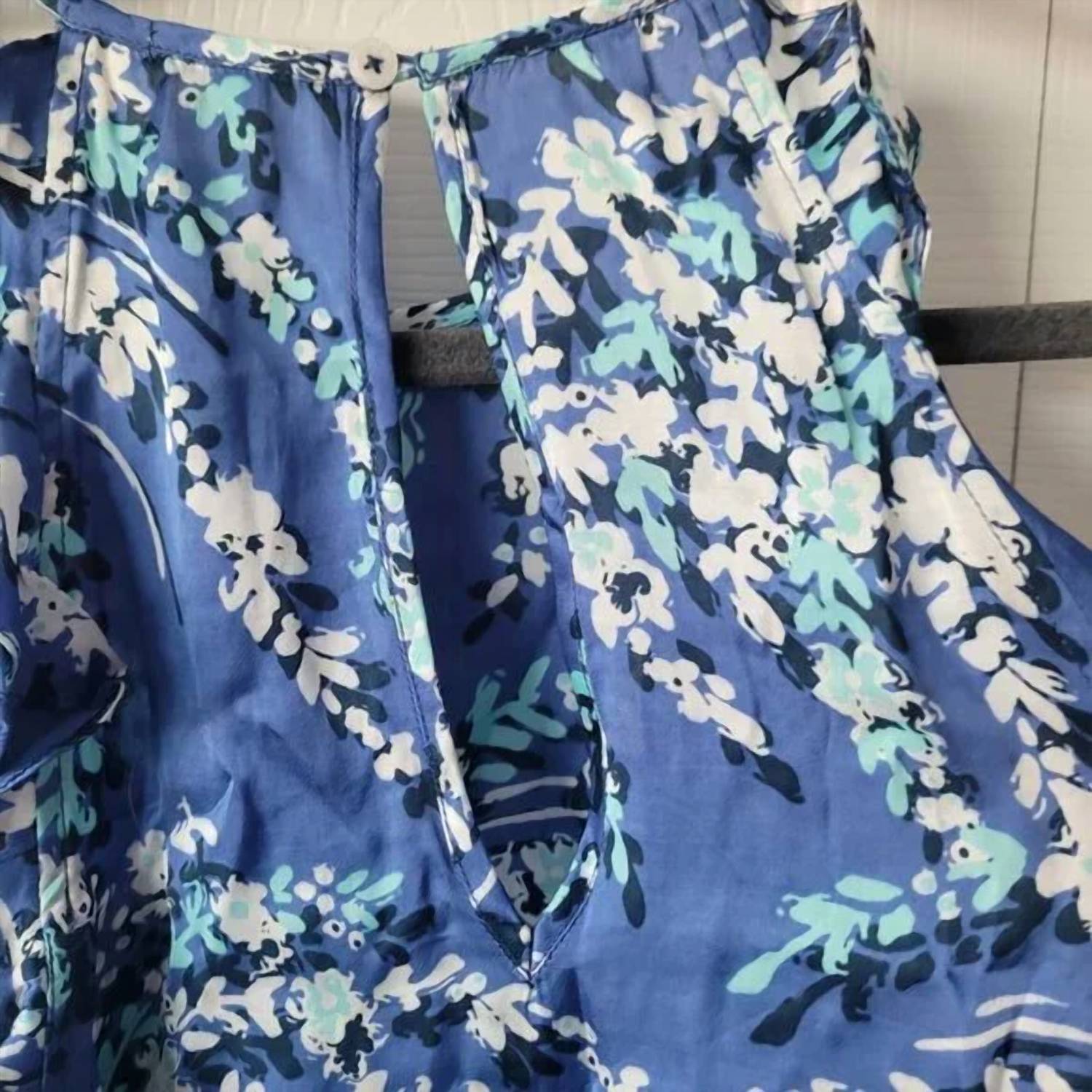 Poupette St Barth Women's Alida Sleeveless Top in royal palmery blue - women's blouse - view 4