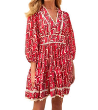 Choklate Paris - Camille Abstract Print Skater Dress