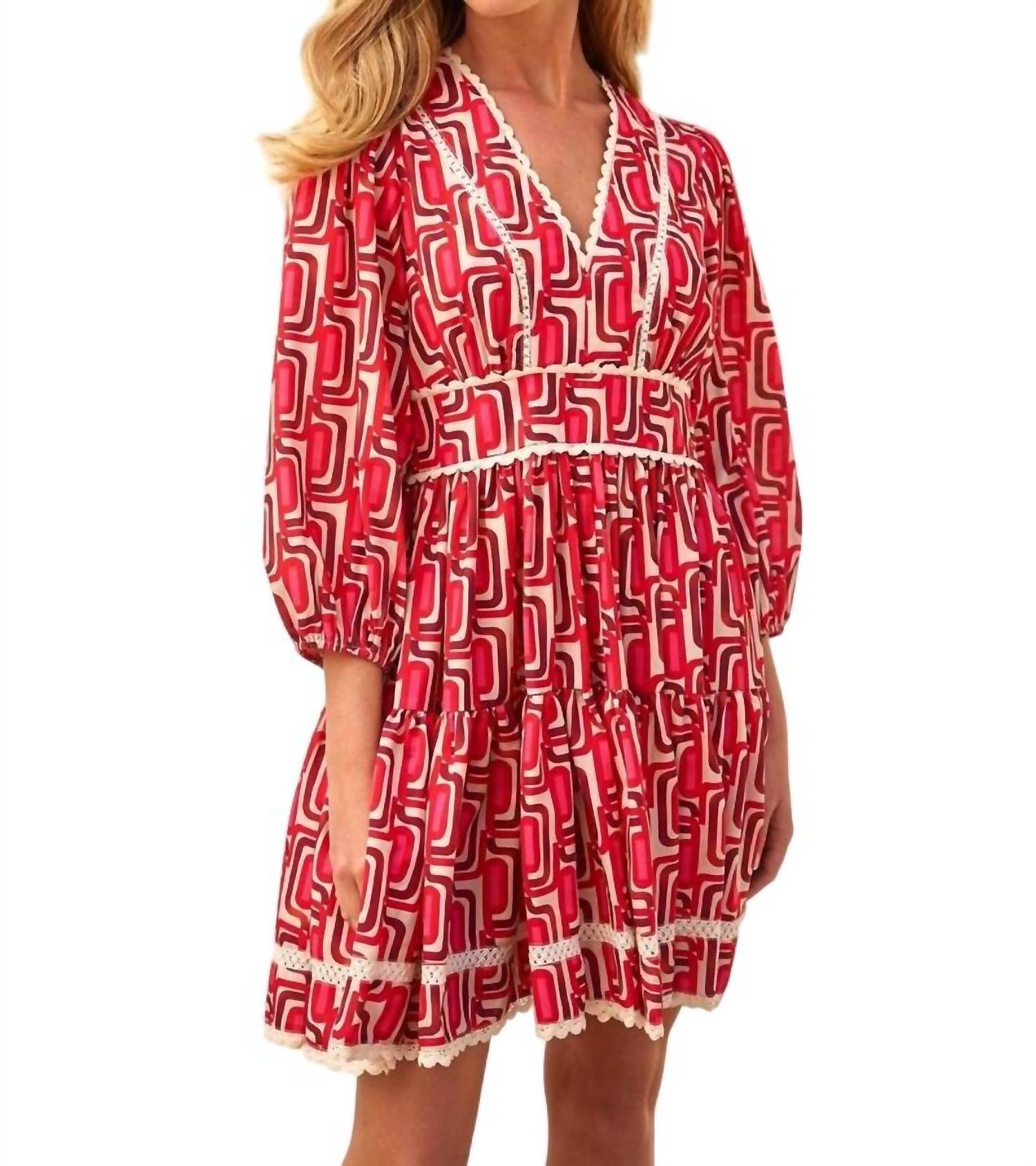Choklate Paris - Camille Abstract Print Skater Dress