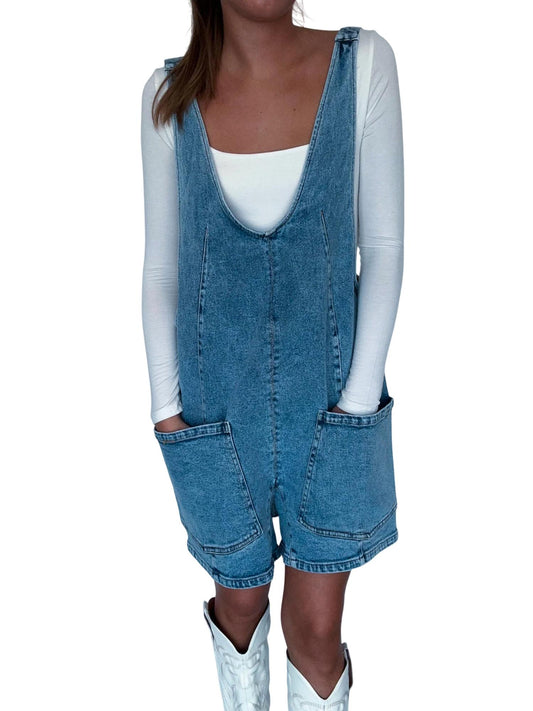 Better Be - Denim Deep Pocket Romper