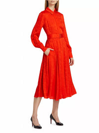 Jason Wu - Long Sleeve Pleated Shirtdress With Belt