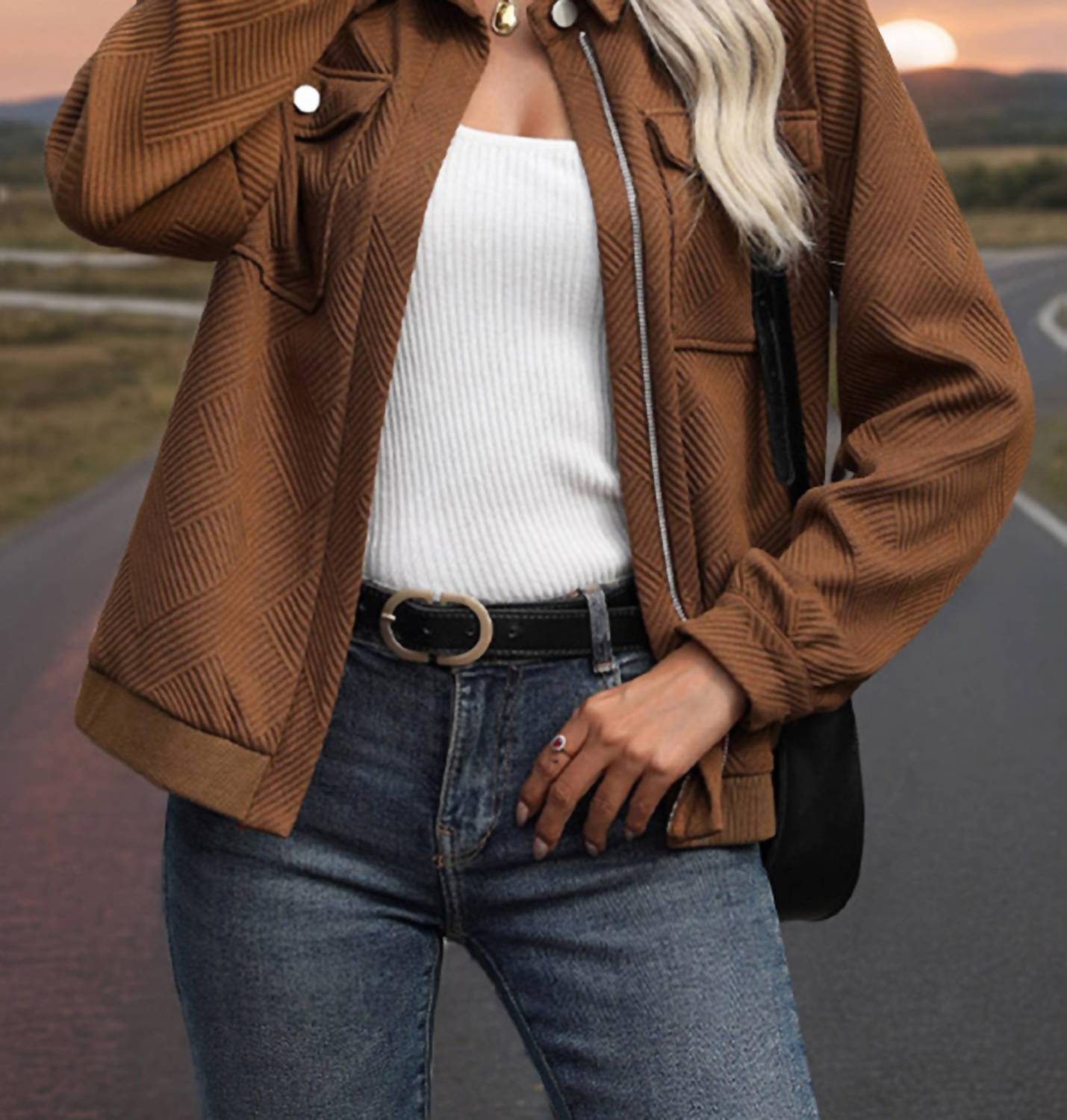 Wholesalesir - Long Sleeve Zip Bomber Jacket