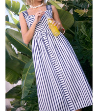 Skies Are Blue - United We Stand Stripe Midi Dress